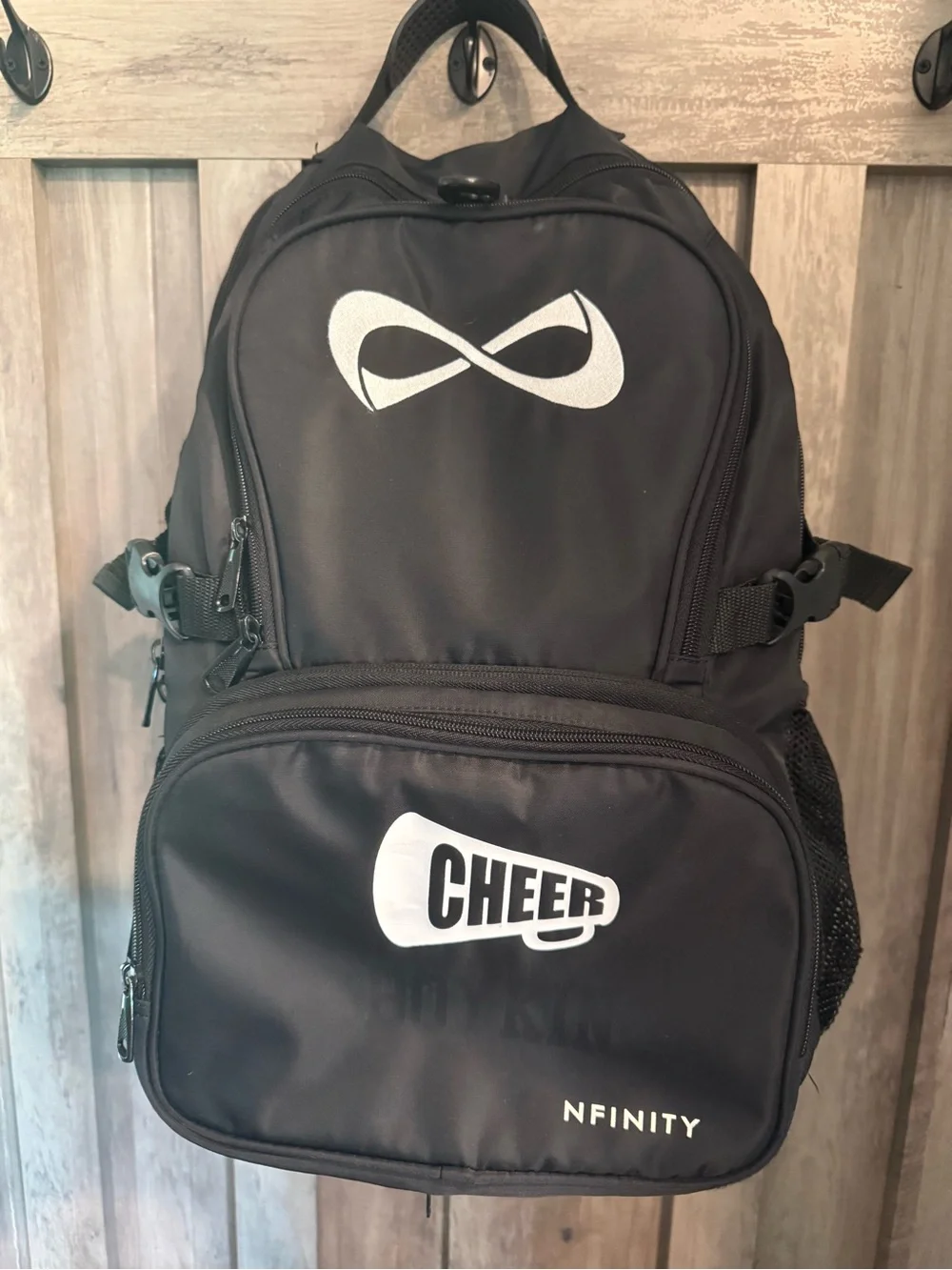 Nfinity Black Cheer Backpack - Classic Logo Unisex Daypack